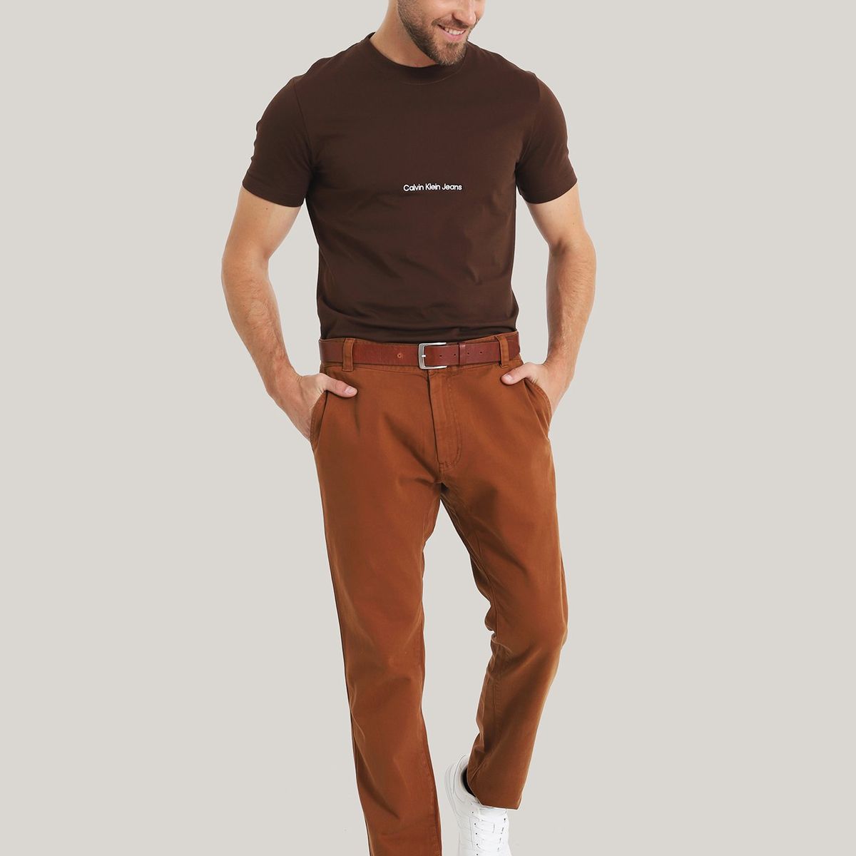 CALVIN KLEIN - Polera Institutional Café Calvin Klein