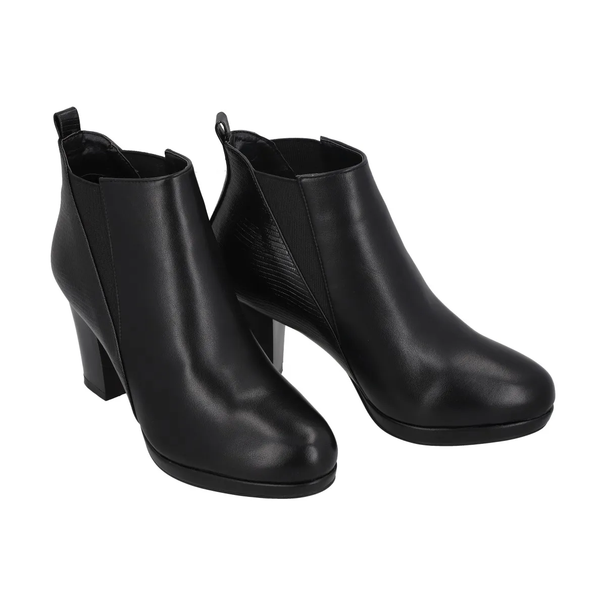 POLICE - Botin Casual Mujer Negro taco Medio Dazy Police