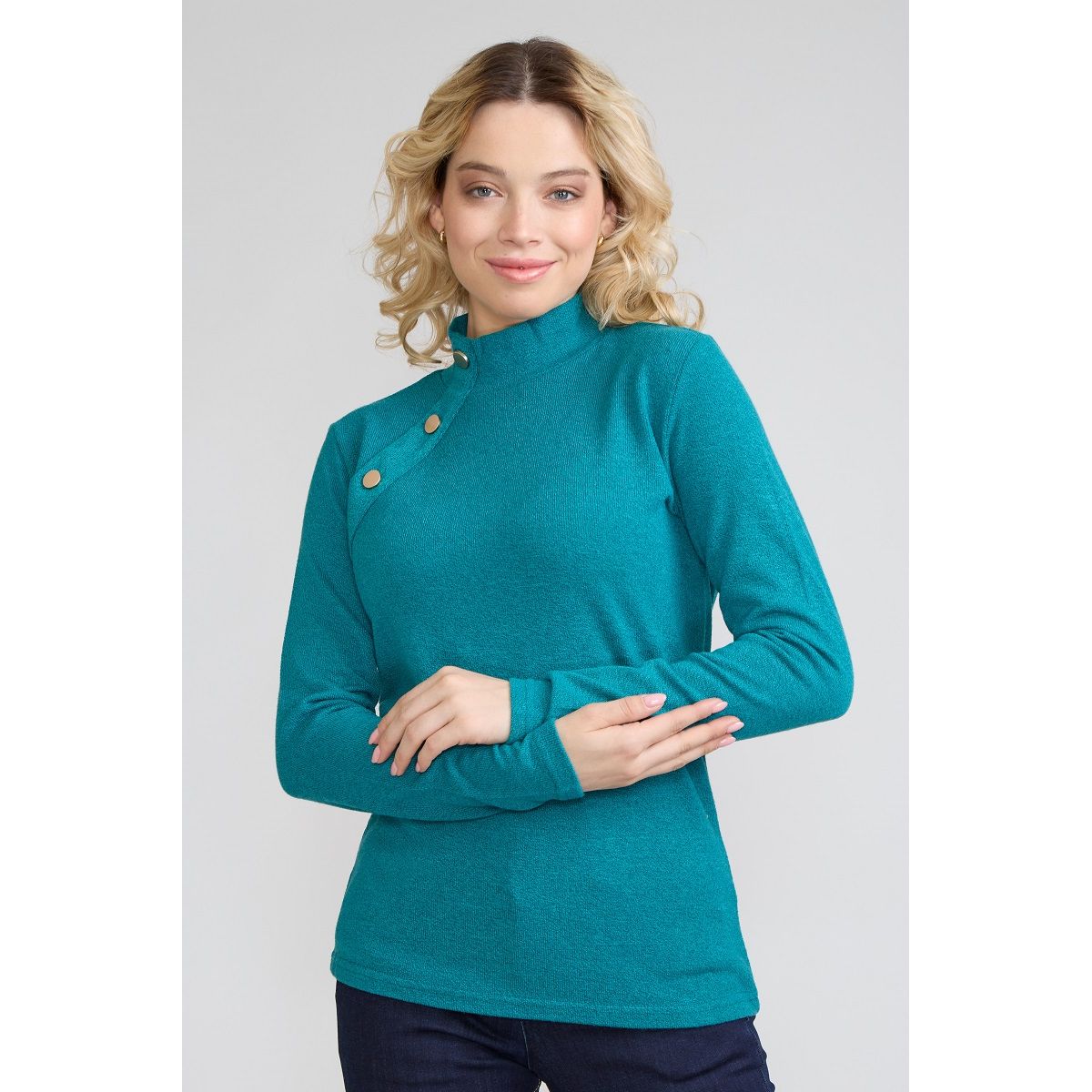 TENTATION - Polera Botones Verde Tentation