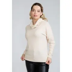 TENTATION - Polera CTortuga Cachemira Crudo