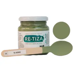 RETIZA - Pintura Tizada/Vintage TE VERDE 250 grs. base agua mate decorativa