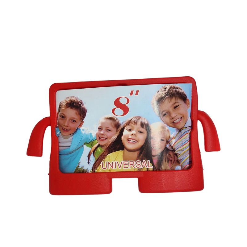 GENERICO - Funda Universal De Silicona Para Tablet 8 rojo