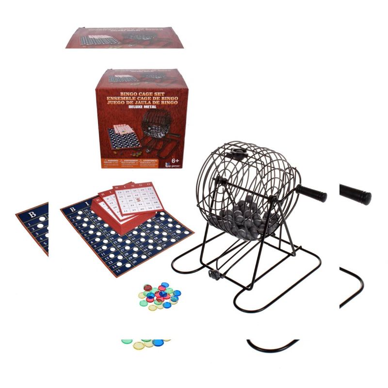 ANSALDO GAMES - Juego Bingo Con Tombola Metalica