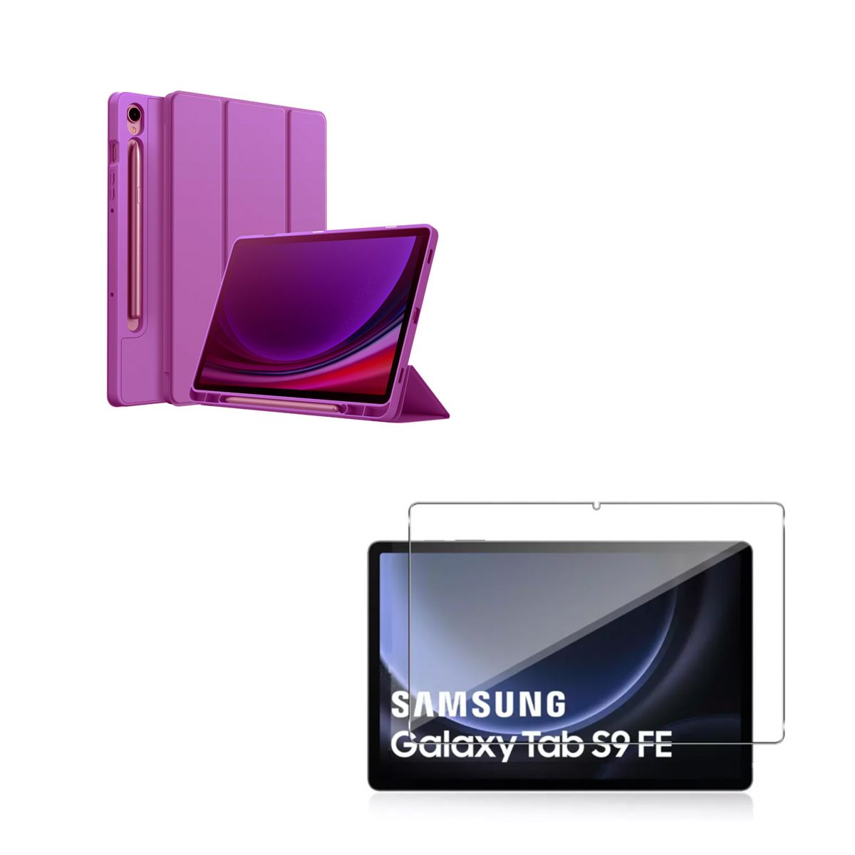 JOIGO - Funda Smart Cover Para Samsung S9 Fe 10.9 Fucsia Lamina Vi