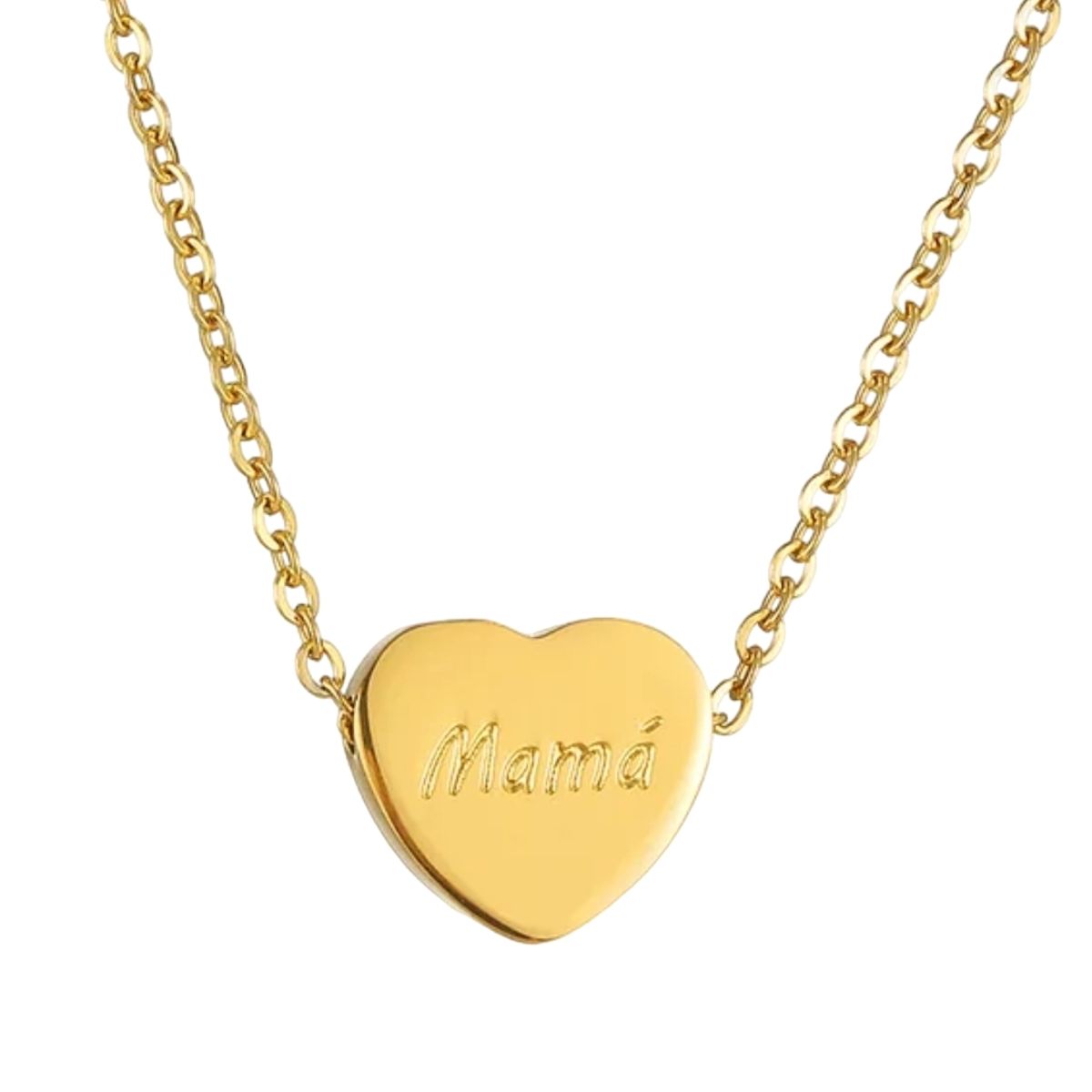 LUXURYJOYAS - Collar Corazón Mamá baño oro 18kt día de la madre1