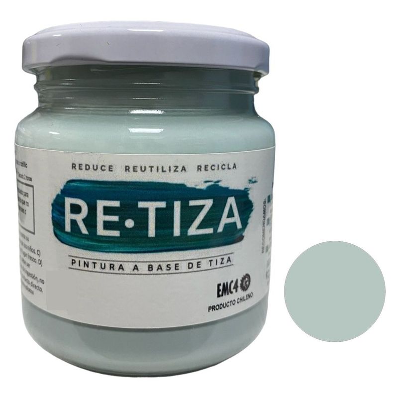 RETIZA - Pintura Tizada/Vintage VERDE AQUA/AGUA  250 grs. base agua mate