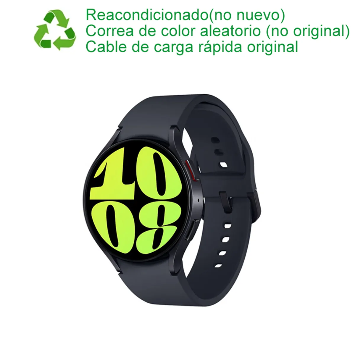 SAMSUNG - Samsung Galaxy Watch 6 44mm Bluetooth Negro Reacondicionado(Semi Nuevo