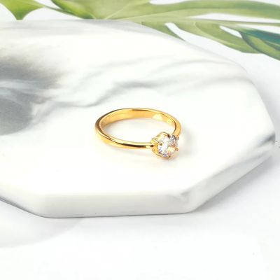 Imagen 2 del producto Anillo Compromiso Solitario Toque De Oro 18kt