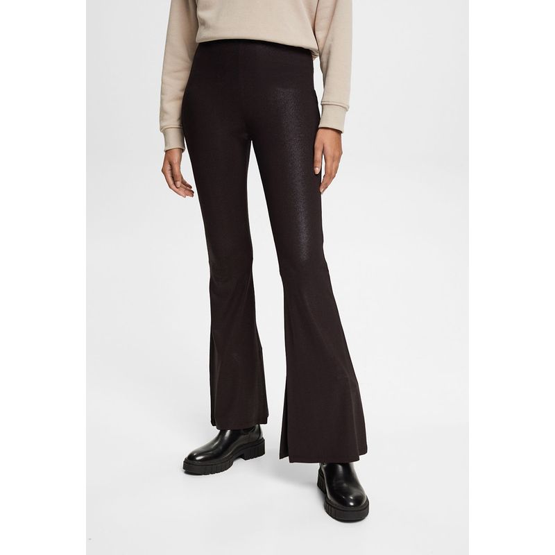 ESPRIT - Pantalones Acampanados Con Acabado Brillante Mujer Esprit ESPRIT