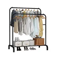 GENERICO - PERCHERO DOBLE BARRA ORGANIZADOR DE ROPA MULTIFUNCION