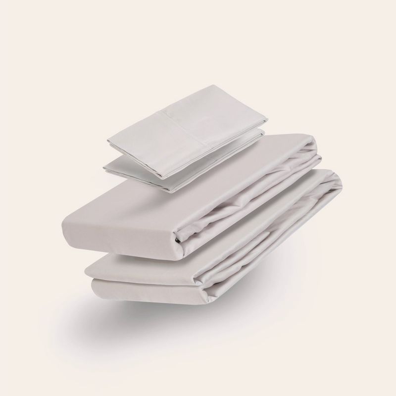 HYPNOS - Sábanas - 1,5 Plazas - 100% Bambú Orgánico - Gris - Hypnos