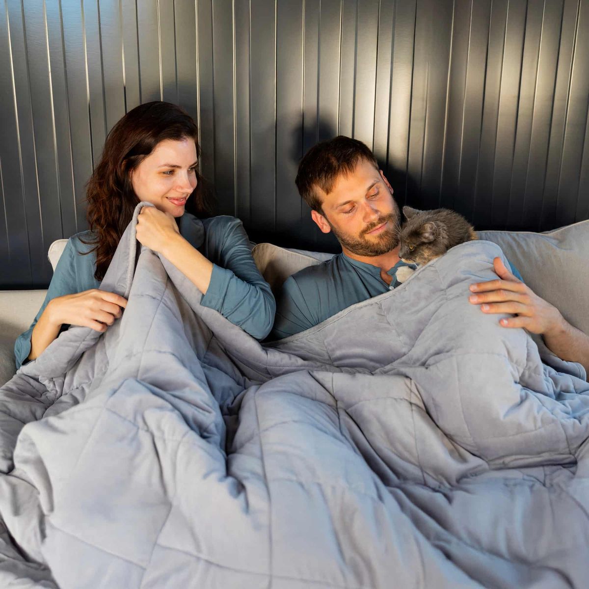 HYPNOS - Frazada Pesada Algodón Orgánico Antiestrés Mejora el Sueño