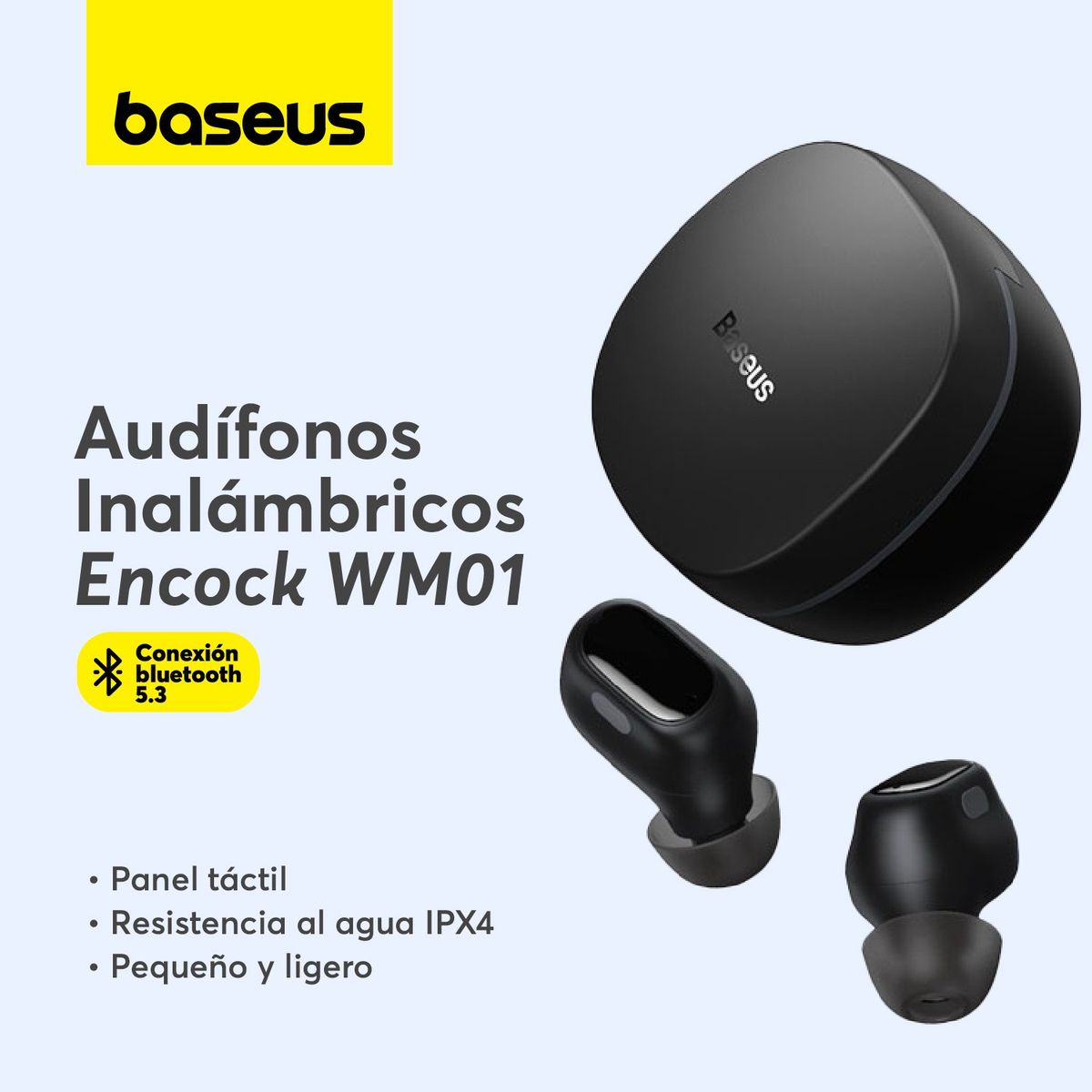 BASEUS - Audífonos Inalámbricos Baseus Encok True WM01 - Negro
