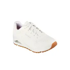 SKECHERS - Calzado Ocupacional Uno Blanco Mujer