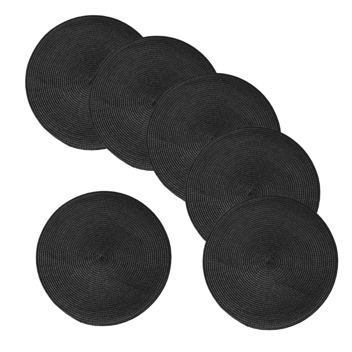 GENERICO - Set De 6 Individuales Redondos Trenzados 38 Cm