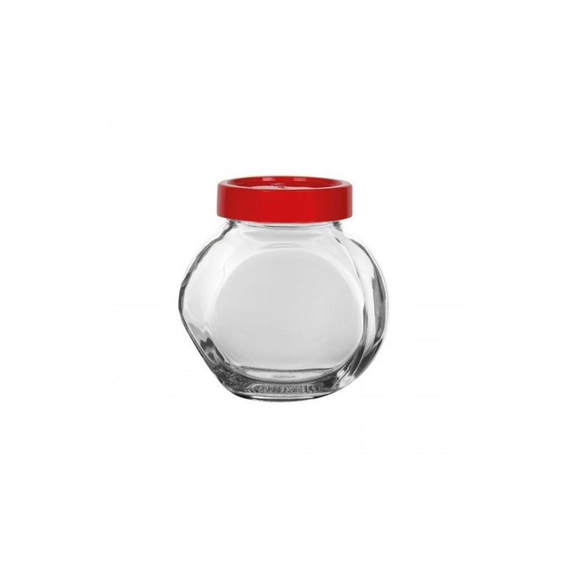 PASABAHCE - Set De De 2 Frascos Con Tapa Roja 180 Ml PASABAHCE
