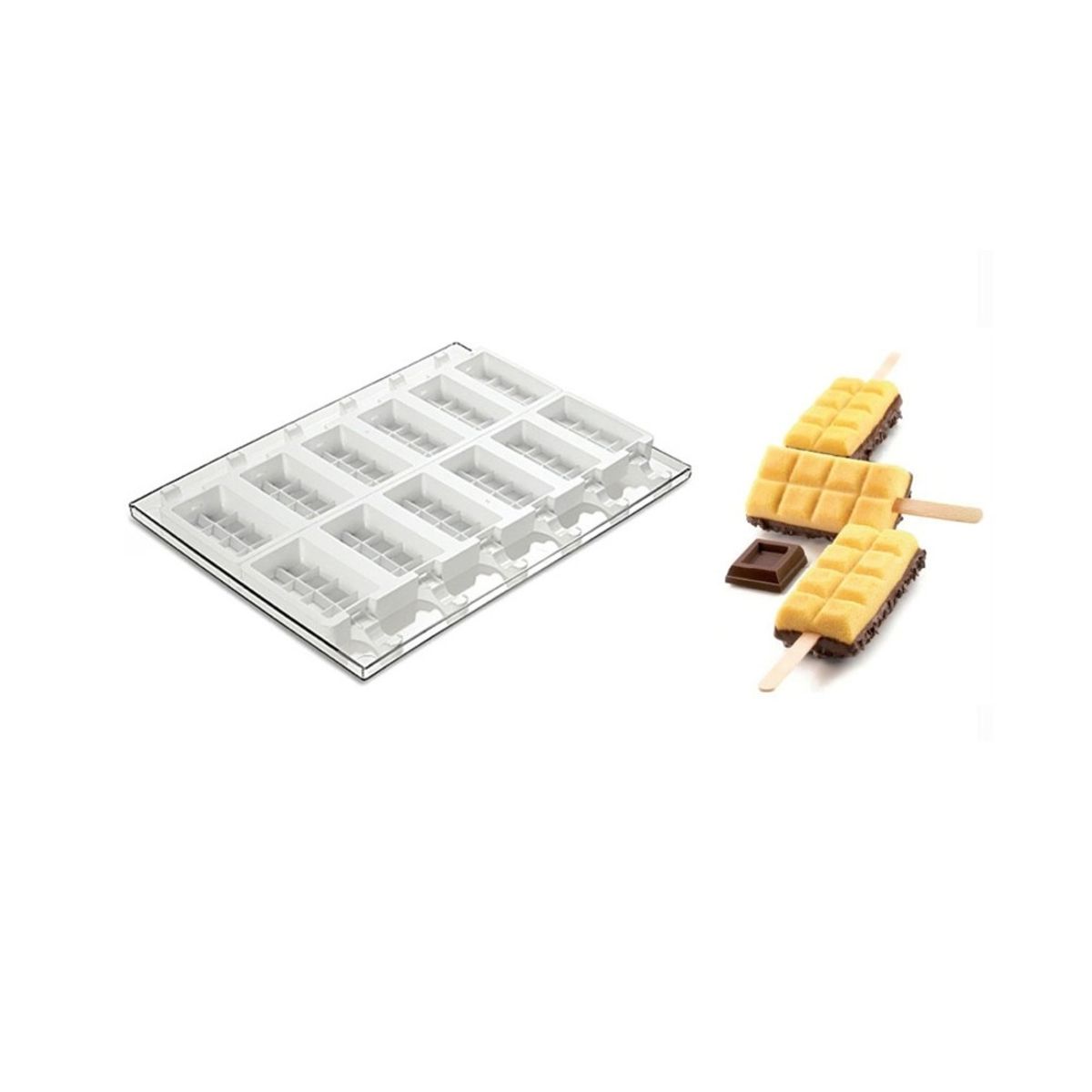 IMAHE - Set De 2 Moldes De Silicona Para Helado Chocostick IMAHE
