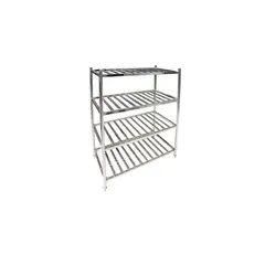 IMAHE - ESTANTERIA ACERO INOX TIPO REJILLA DE 90 x 45 x 155 cms.