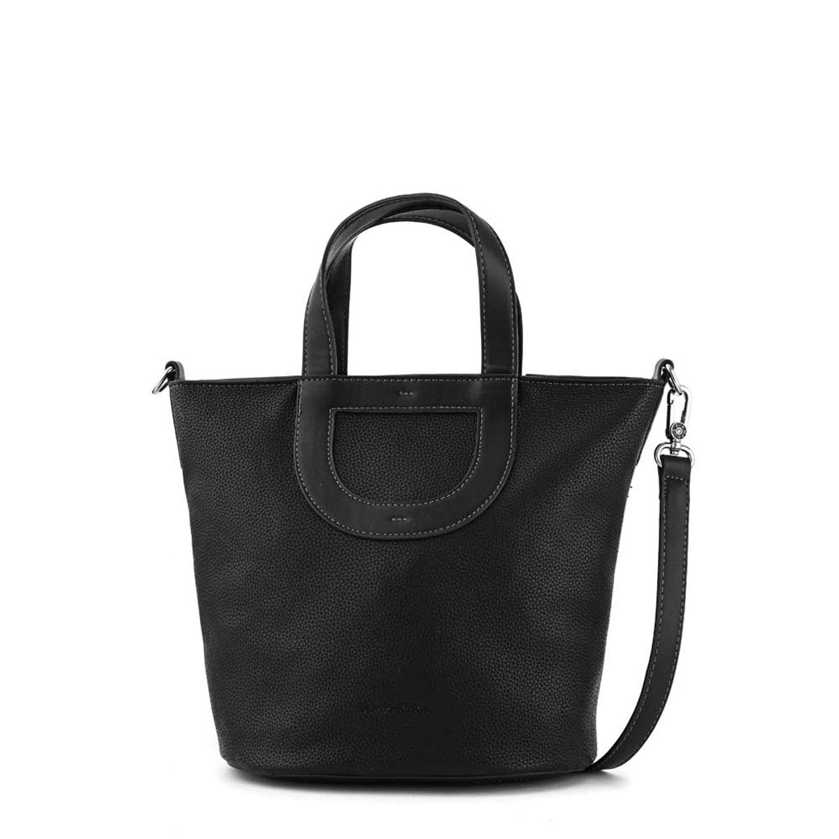 AMPHORA - Cartera bandolera elma mediana negro