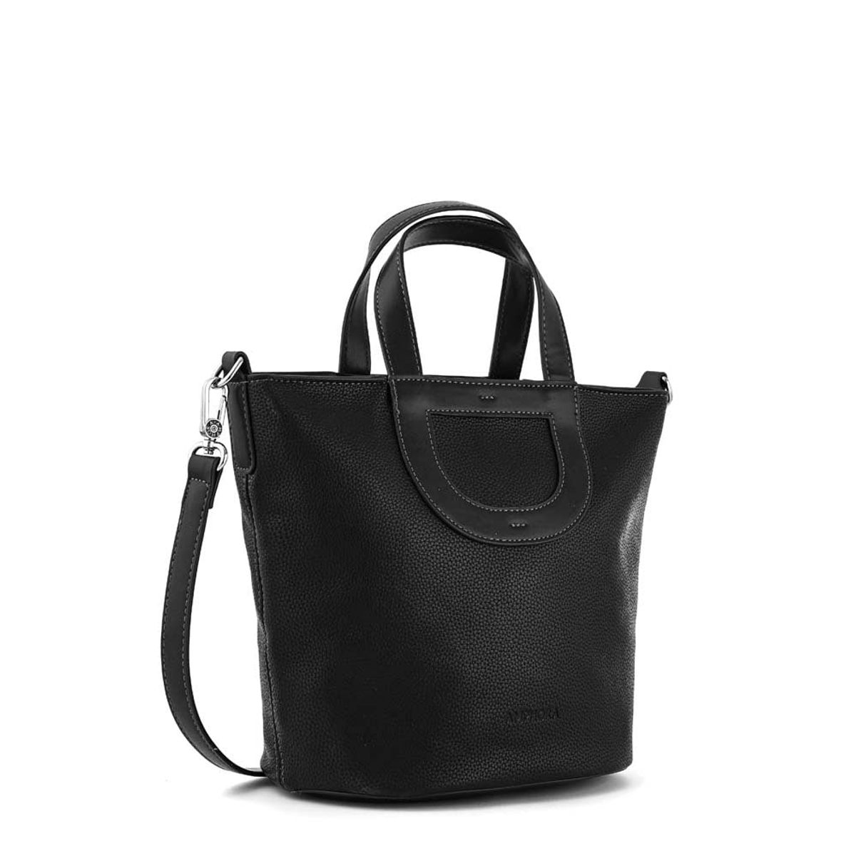 AMPHORA - Cartera bandolera elma mediana negro