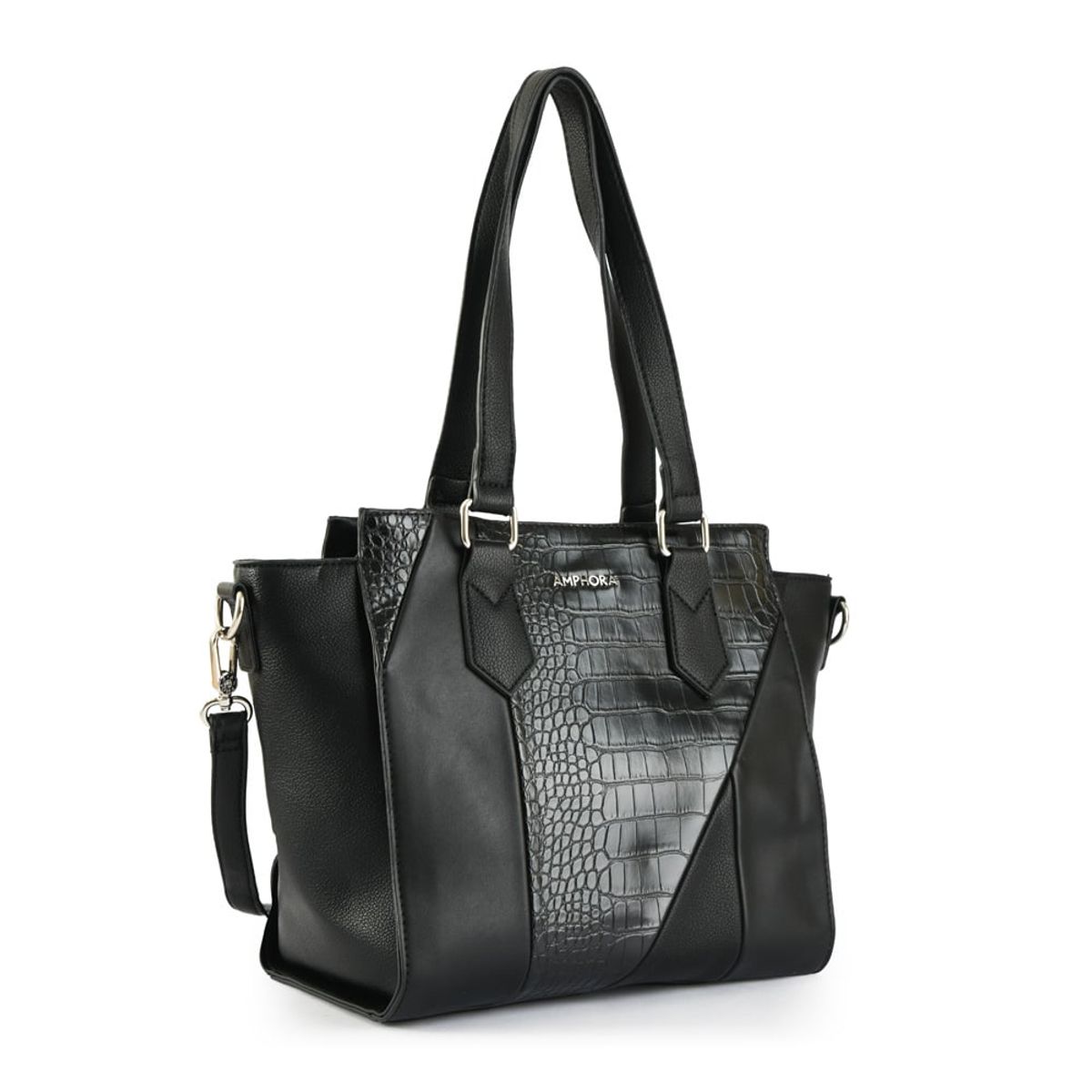 AMPHORA - Cartera tote tres divisiones ezely mediana negro