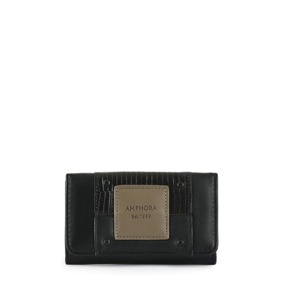 AMPHORA - Billetera Mediana Halein Negro