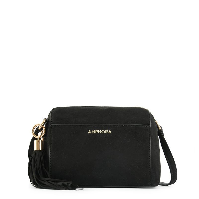 AMPHORA - Cartera bandolera pequeña fenix negro