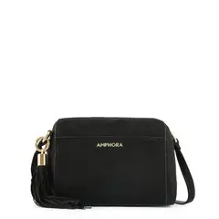 AMPHORA - Cartera bandolera pequeña fenix negro