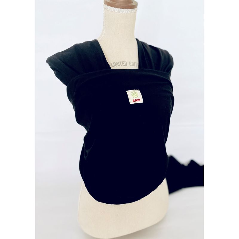 GENERICO - Fular portabebé ergonómico semielasticado color negro