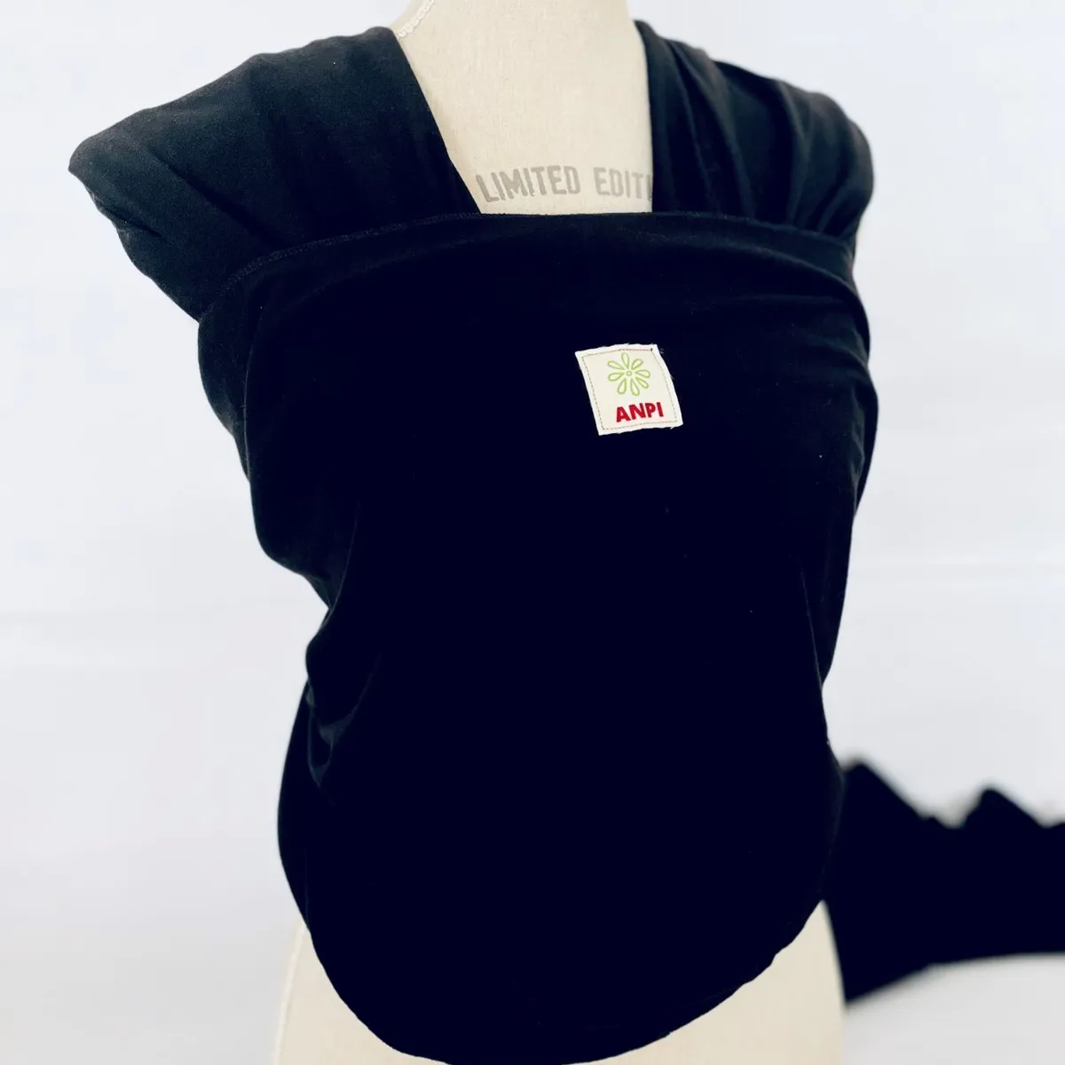 GENERICO - Fular portabebé ergonómico semielasticado color negro