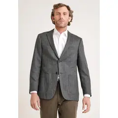 TRIAL - Chaqueta hombre formal travel Slim marengo