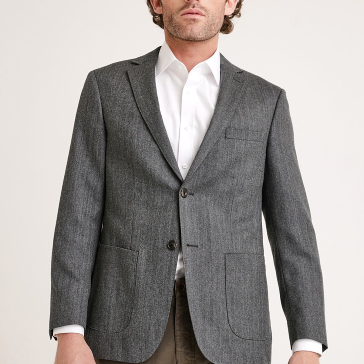 TRIAL - Chaqueta hombre formal travel Slim marengo