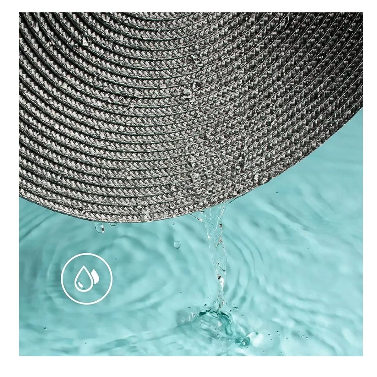 GENERICO - Set De 6 Individuales Redondos Trenzados 38 Cm