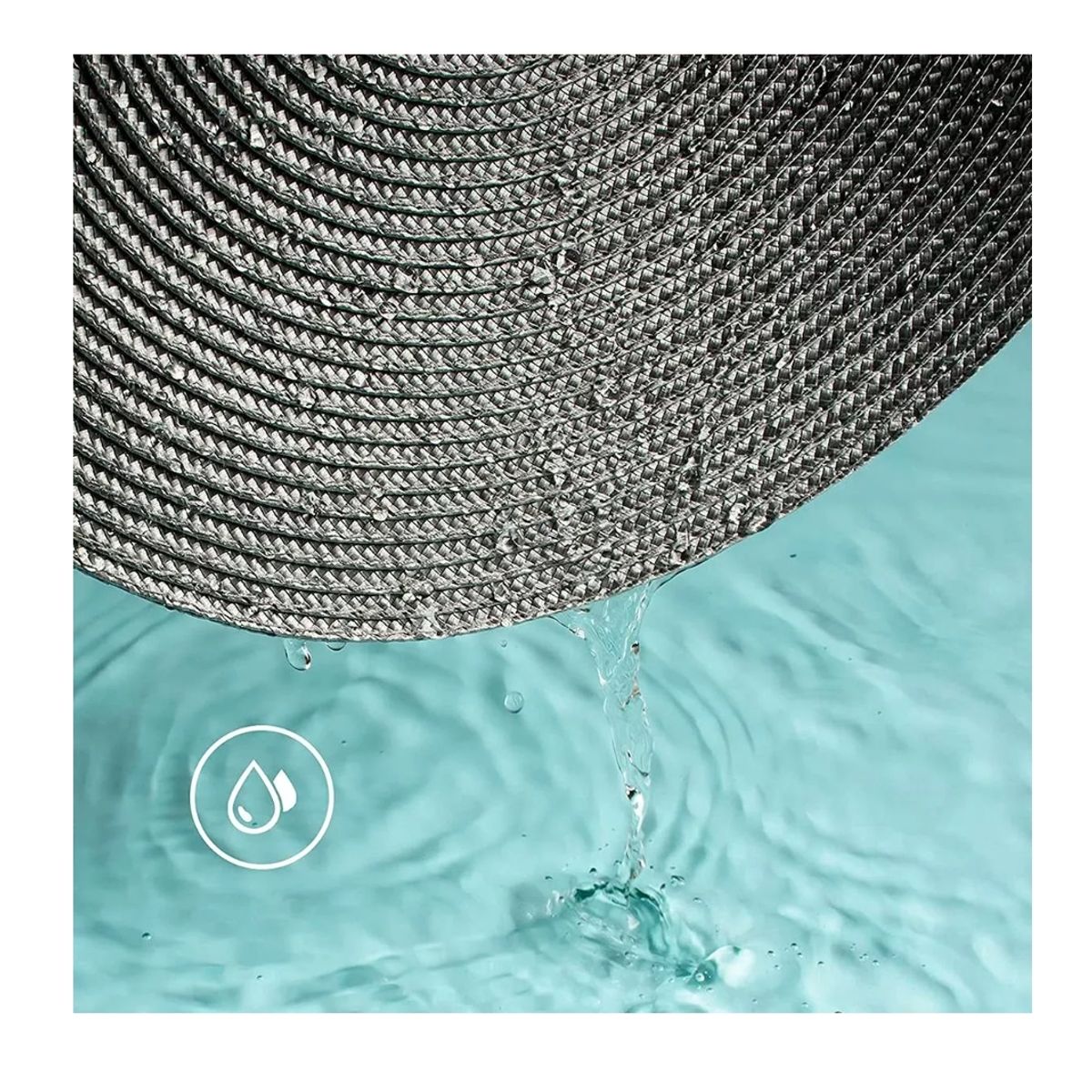 GENERICO - Set De 6 Individuales Redondos Trenzados 38 Cm