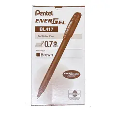 PENTEL - Roller Lapiz Gel Makkuro 07mm Café - 12uni