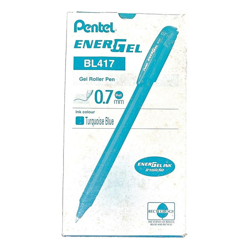 PENTEL - Roller  Lapiz Gel Pentel Makkuro 07mm Turquesa - 12un