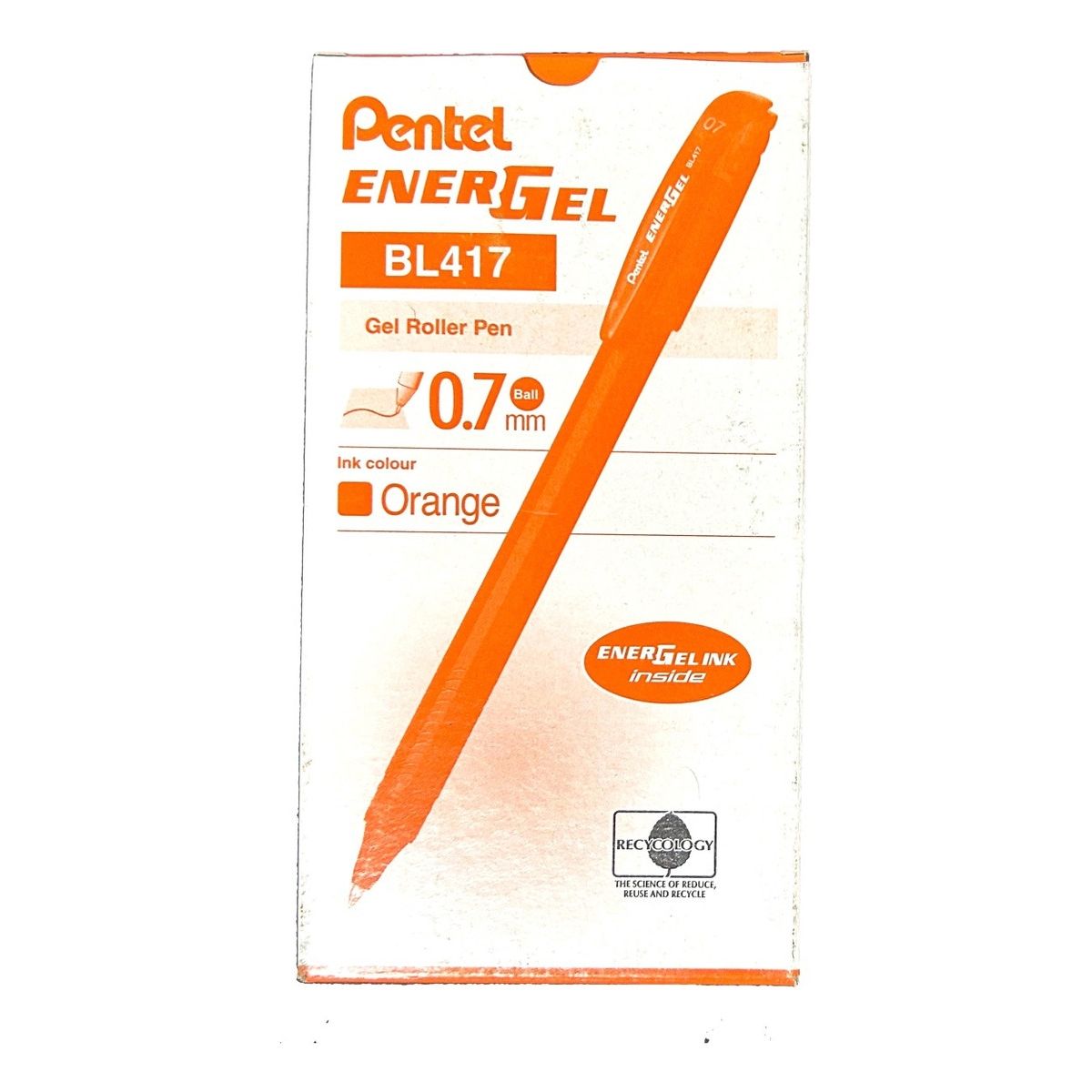 PENTEL - Roller  Lapiz Gel Pentel Makkuro 07mm Naranjo - 12u