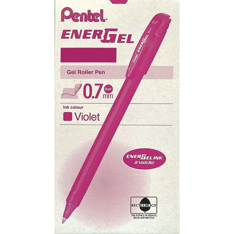 PENTEL - Roller  Lapiz Gel Pentel Makkuro 07mm Violeta - 12u