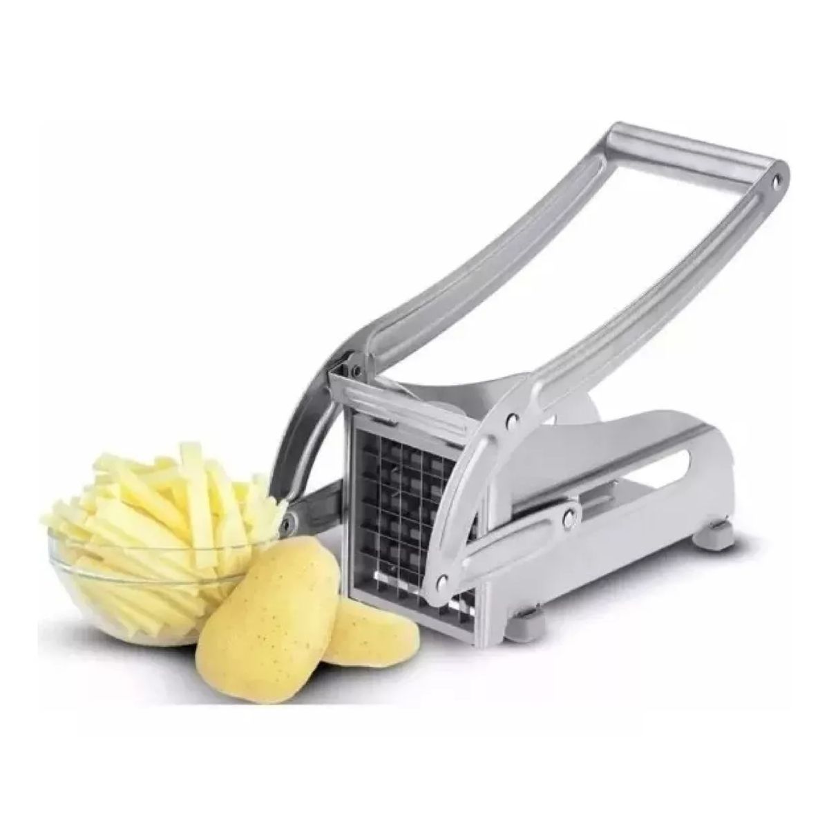 GENERICO - Maquina Manual Rebanadora Cortadora De Papa Fritas Acero.