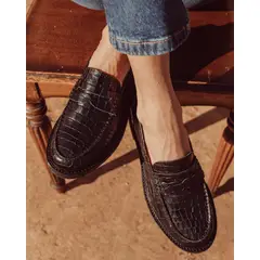 URCO - Mocasín Génova Black Croco