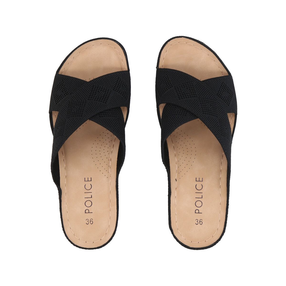 POLICE - Sandalia Mujer Juana Plataforma Negro Police