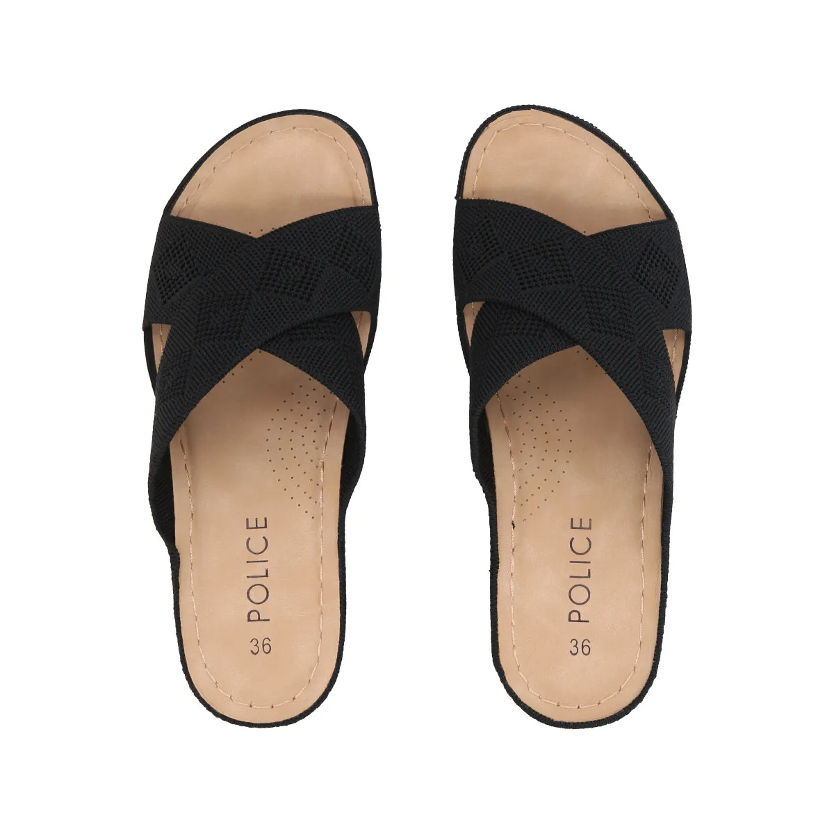POLICE - Sandalia Mujer Juana Plataforma Negro Police