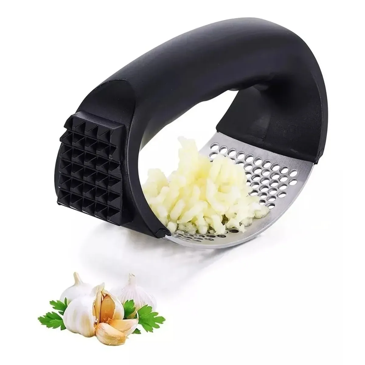 GENERICO - Prensa Para Ajo Triturador Ovalado Moledor Triturador Acero.