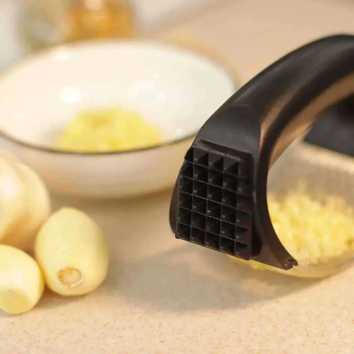 GENERICO - Prensa Para Ajo Triturador Ovalado Moledor Triturador Acero.