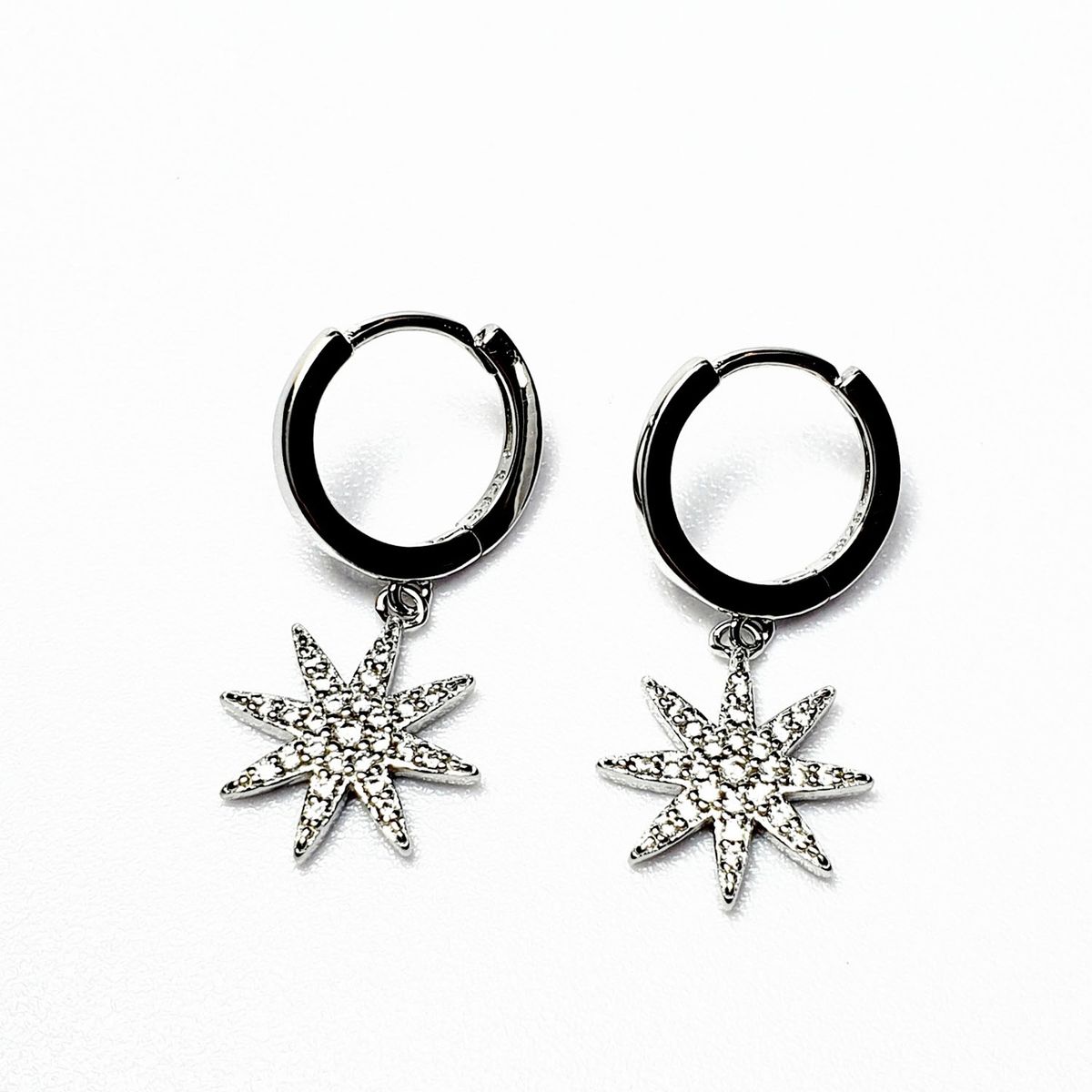 GENERICO - Aro Argolla Estrella de Plata con Microcircones