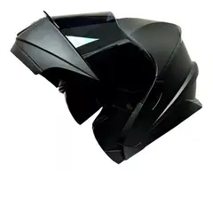 GENERICO - Casco Abatible Fhorse Negro Matte Mica Tinteada Certificado
