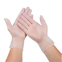 BOTICAMED - Guantes de vinilo - Sin polvo - Caja 100 unidades - M