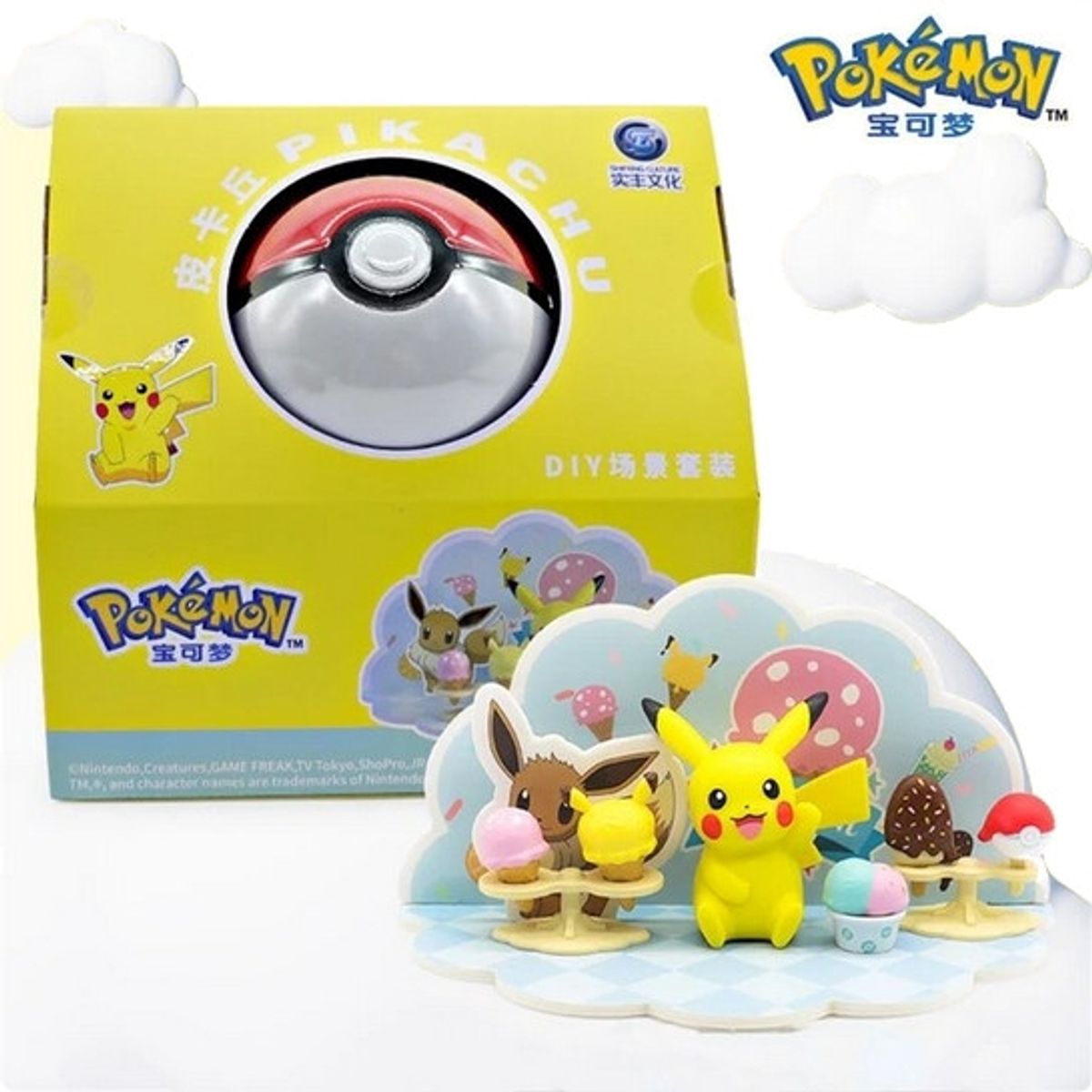 GENERICO - BAIFU SF82206-2 POKEMON DIY SCENE SERIES DESSERT PIKACHU