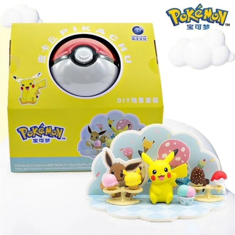 GENERICO - BAIFU SF82206-2 POKEMON DIY SCENE SERIES DESSERT PIKACHU