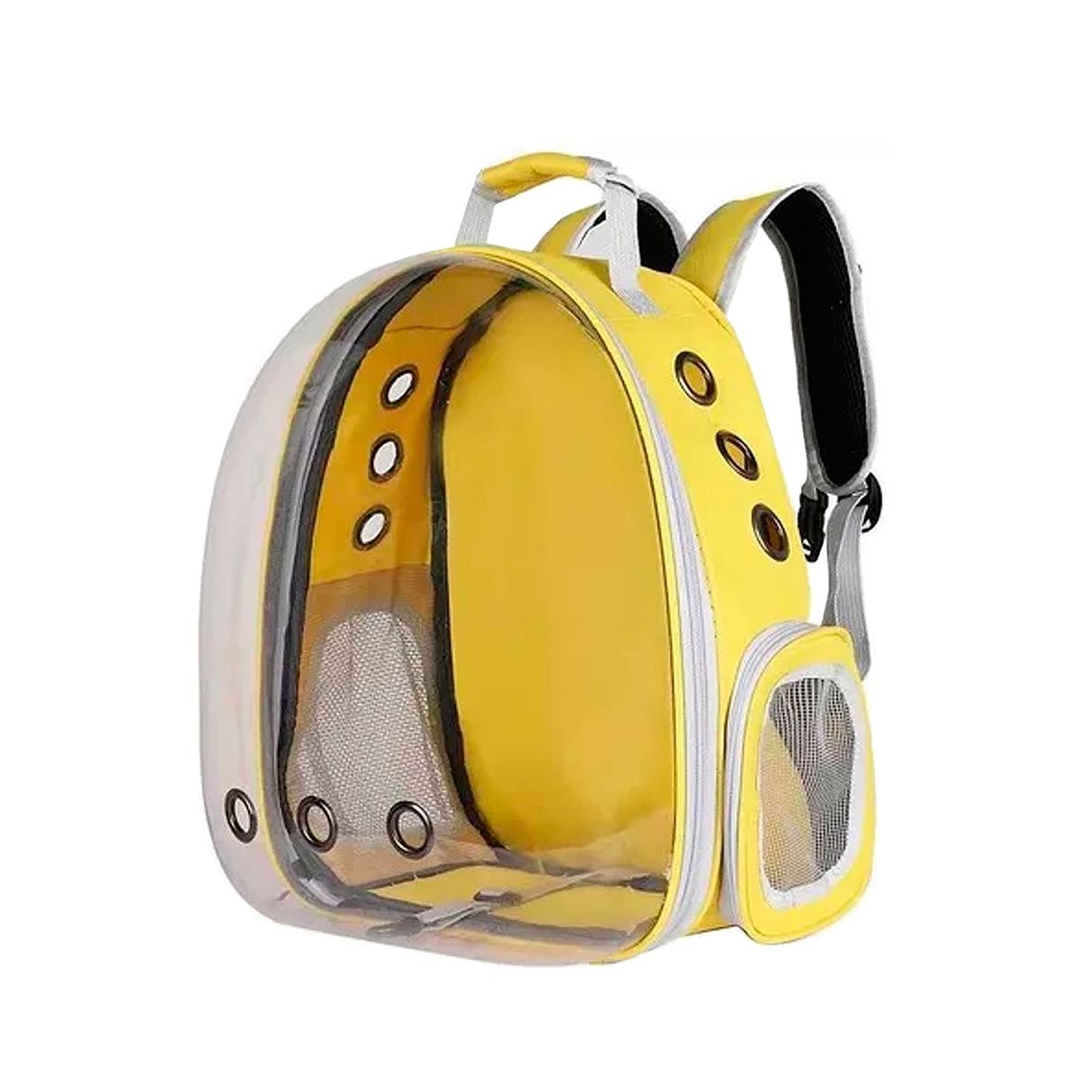 MUNDO ONLINE - Mochila Bolso transportador Gatos y Cachorro Amarillo